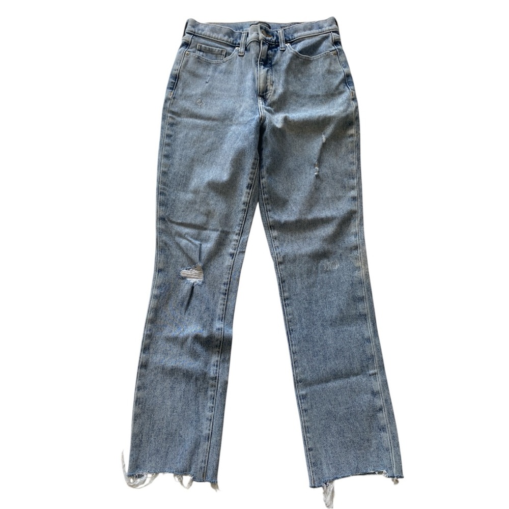 Banana‎ Republic Wmn’s 28 High Rise Slim Straight Leg Jeans Raw Hem